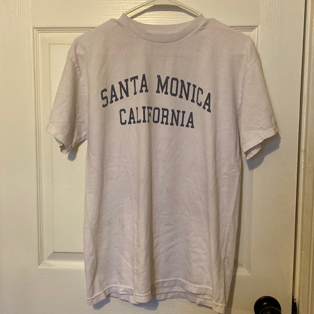 Brandy Melville John Galt White Santa Monic T Shirt